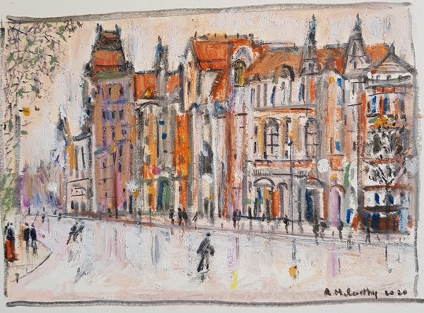 Manchester University, pastel study