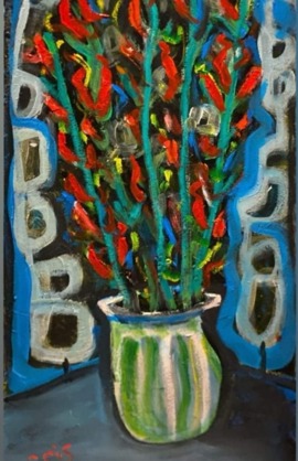 VASE WITH HELICONIA